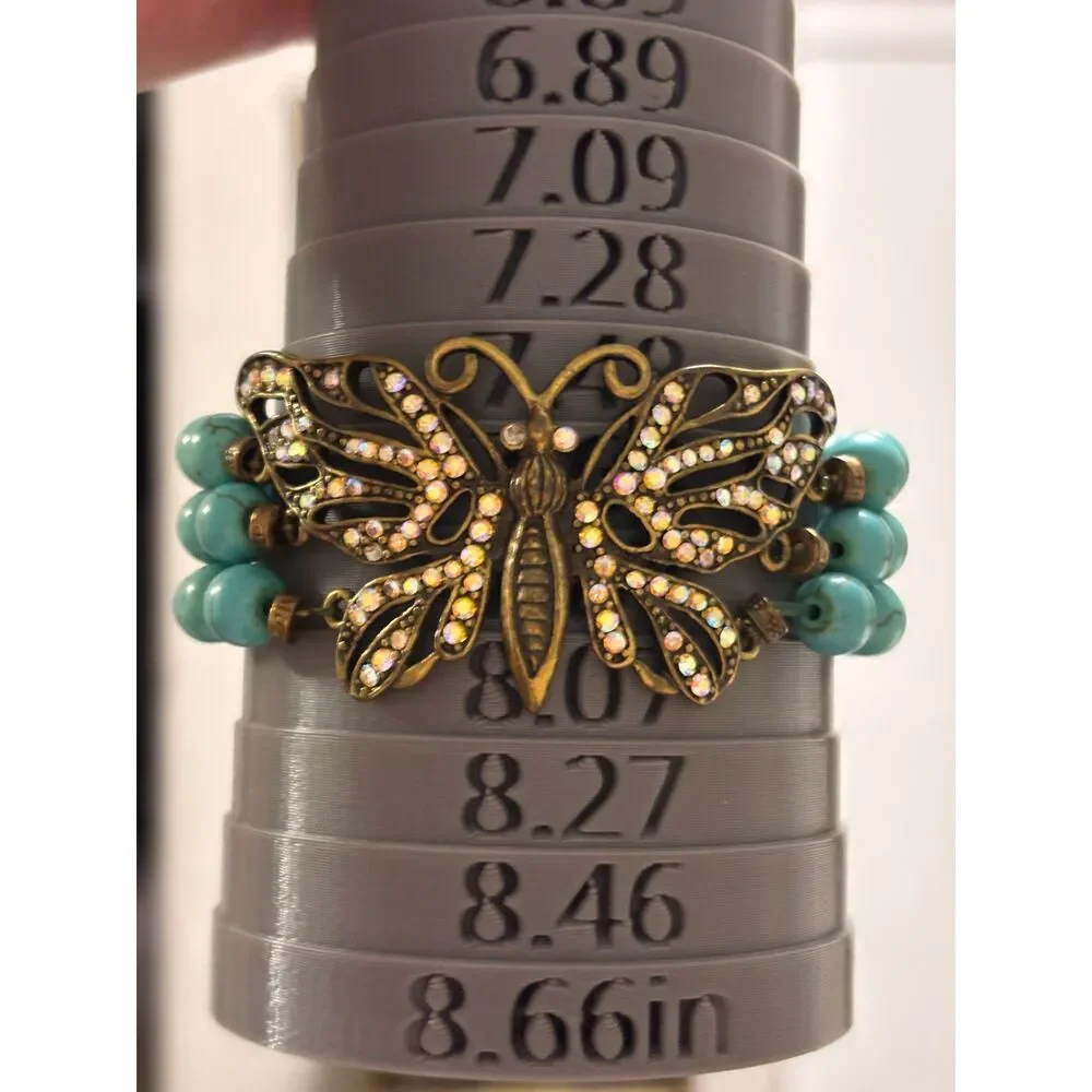 Rare Kirks Folly Turquoise Butterfly Statement 8